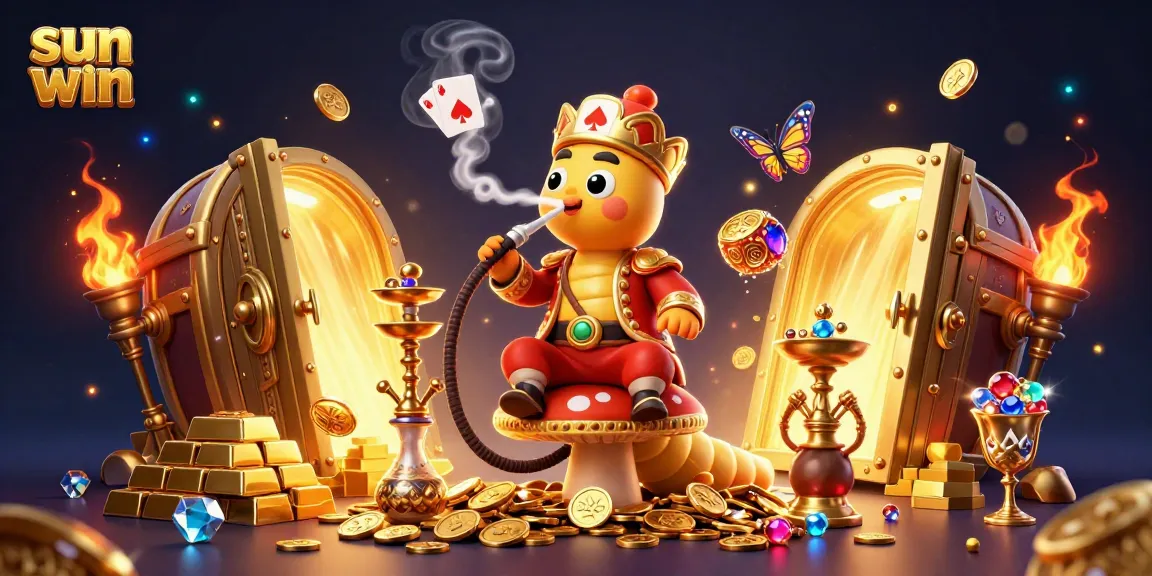 Engage in thrilling games at sun win with a vibrant, magical casino illustration.