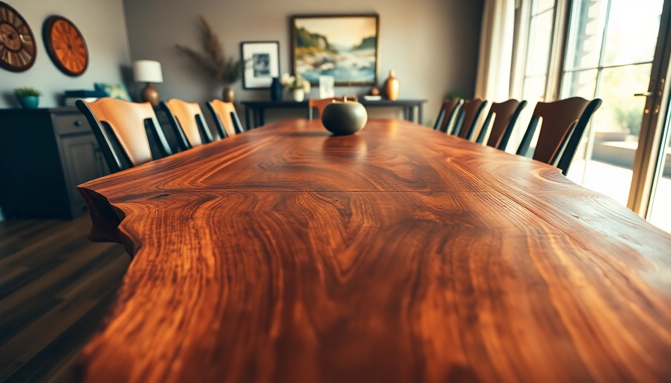 Handcrafted dining table made from solid American hardwoods representing Grand Rapids Michigan furniture.