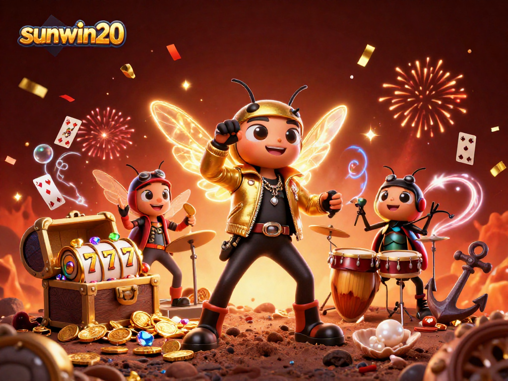Elevate your gambling experience with sunwin20 as the rock star characters enjoy thrilling casino adventures.