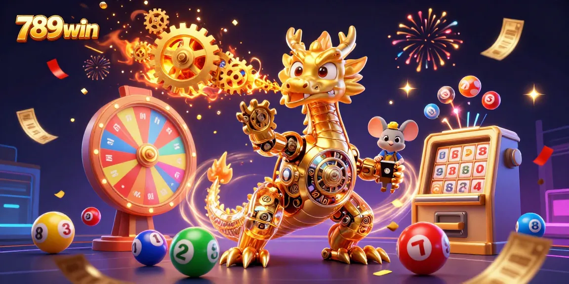 Experience thrilling wins with 789win in a vibrant casino adventure scene featuring a golden dragon.