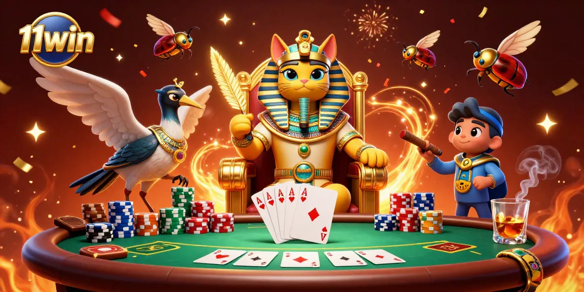 Engage in thrilling poker action at 11win with dynamic visuals of a royal scene.