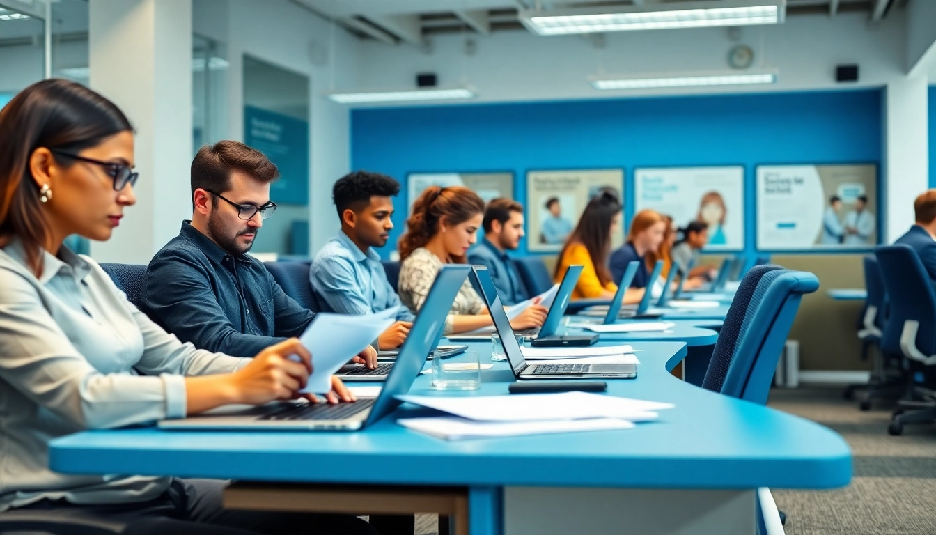 Enhance your productivity at a Typing Center with a modern office setup.