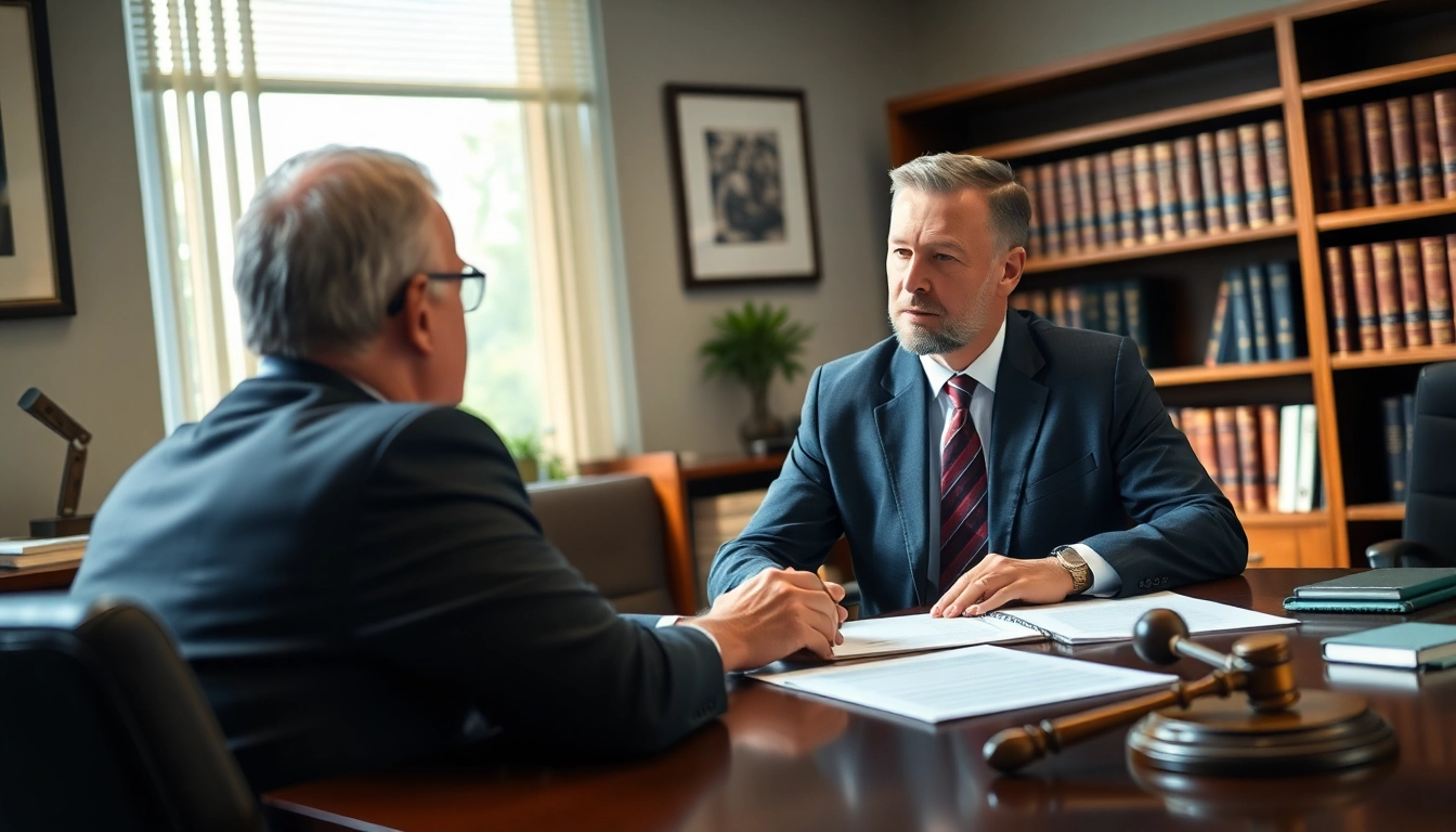 Clearwater truck accident lawyer consulting with a client in a professional office setting.