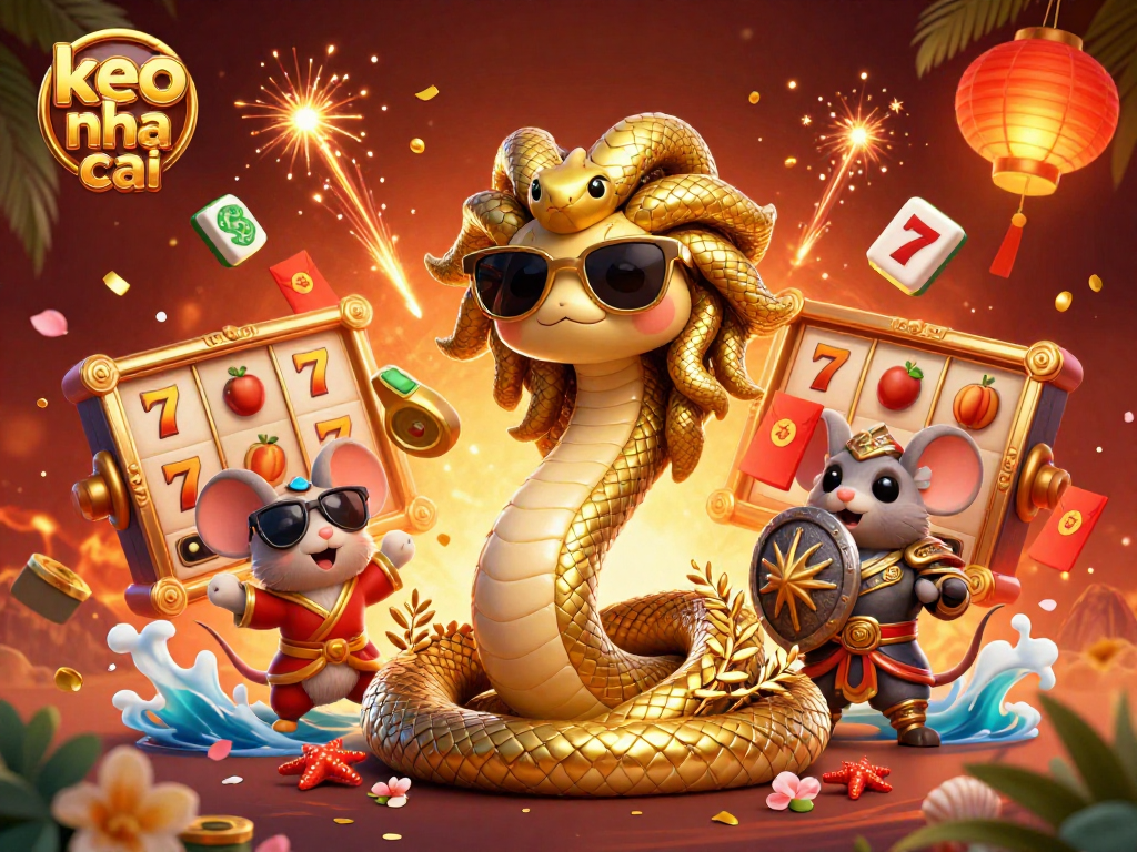 Experience the thrill of keo nha cai in a vibrant 3D casino scene filled with excitement.
