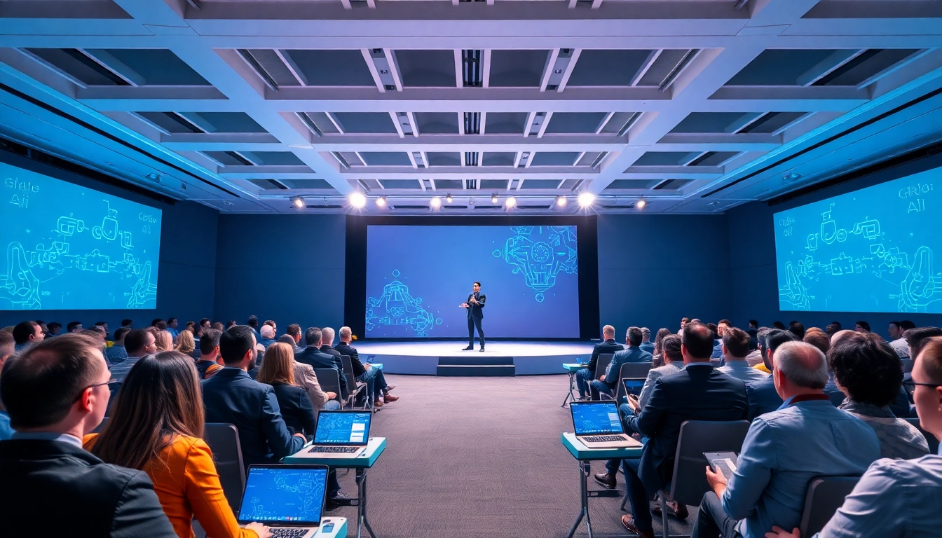 Engaging moment from an AI and emerging technology conference with attendees actively participating.