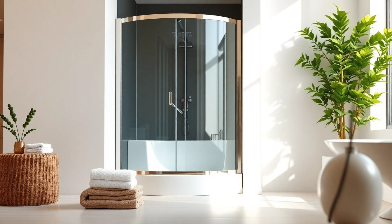 Schöne sonni Duschkabine in modernem Badezimmer, elegant gestaltet mit Glas und Chrom.