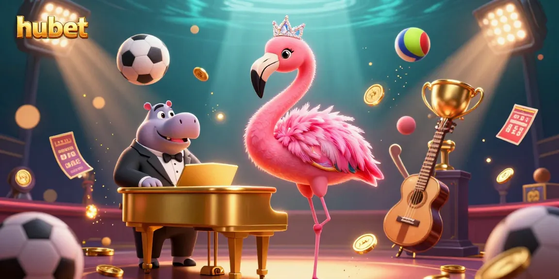 Experience the thrill of hubet with a vibrant casino scene featuring dynamic characters and betting elements.