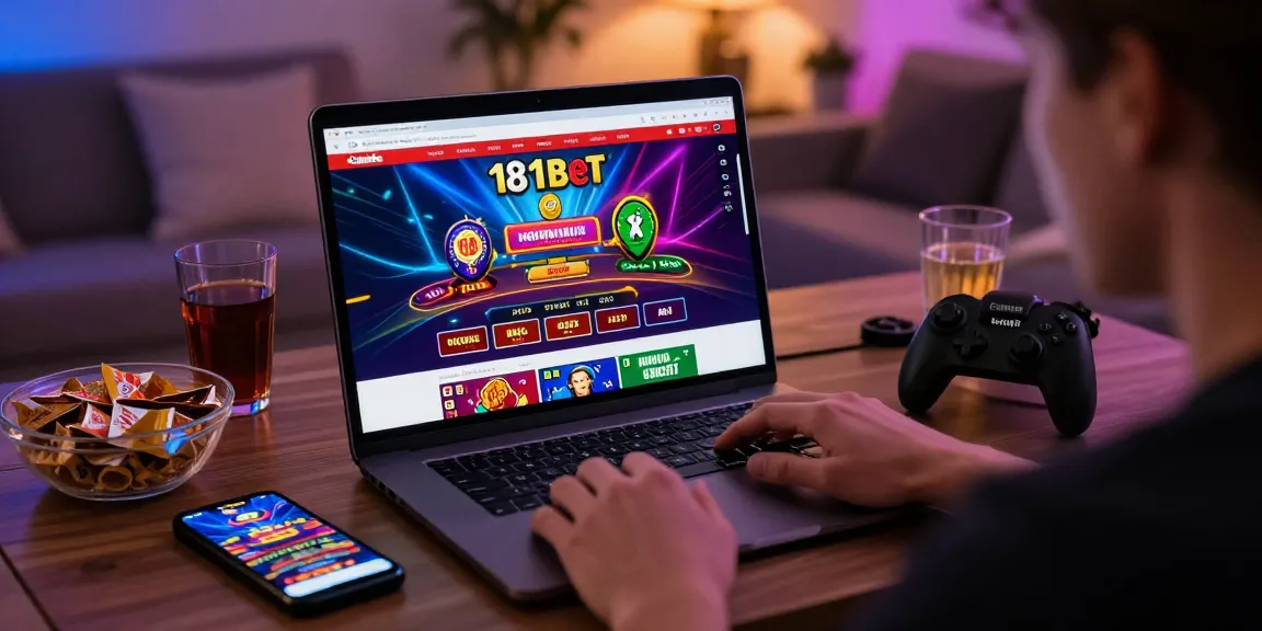 Engaging user experience at 181bet online betting platform in a vibrant living room setting.